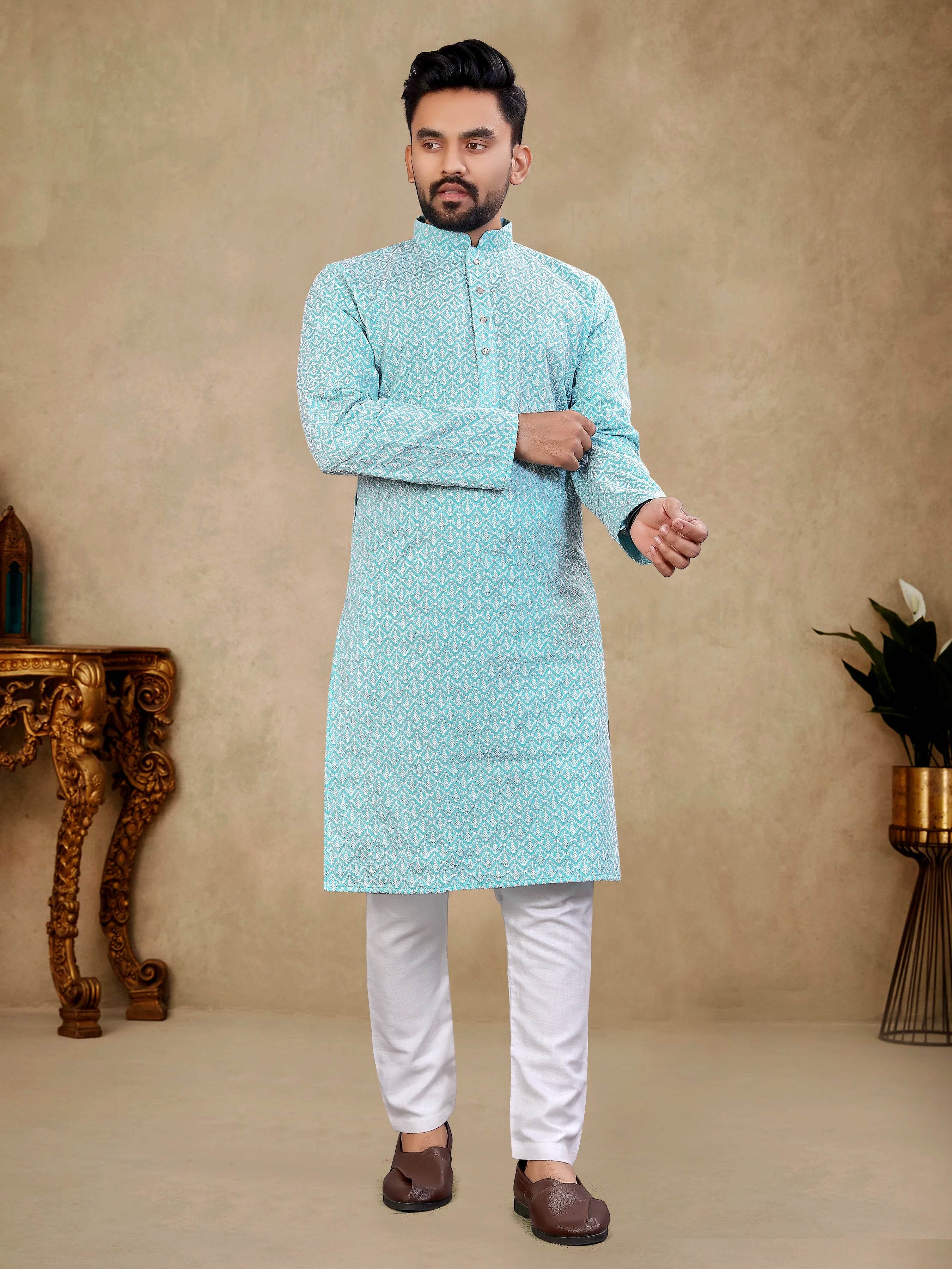 Thai Silk Embroidered Kurta-Stagora - Stagora