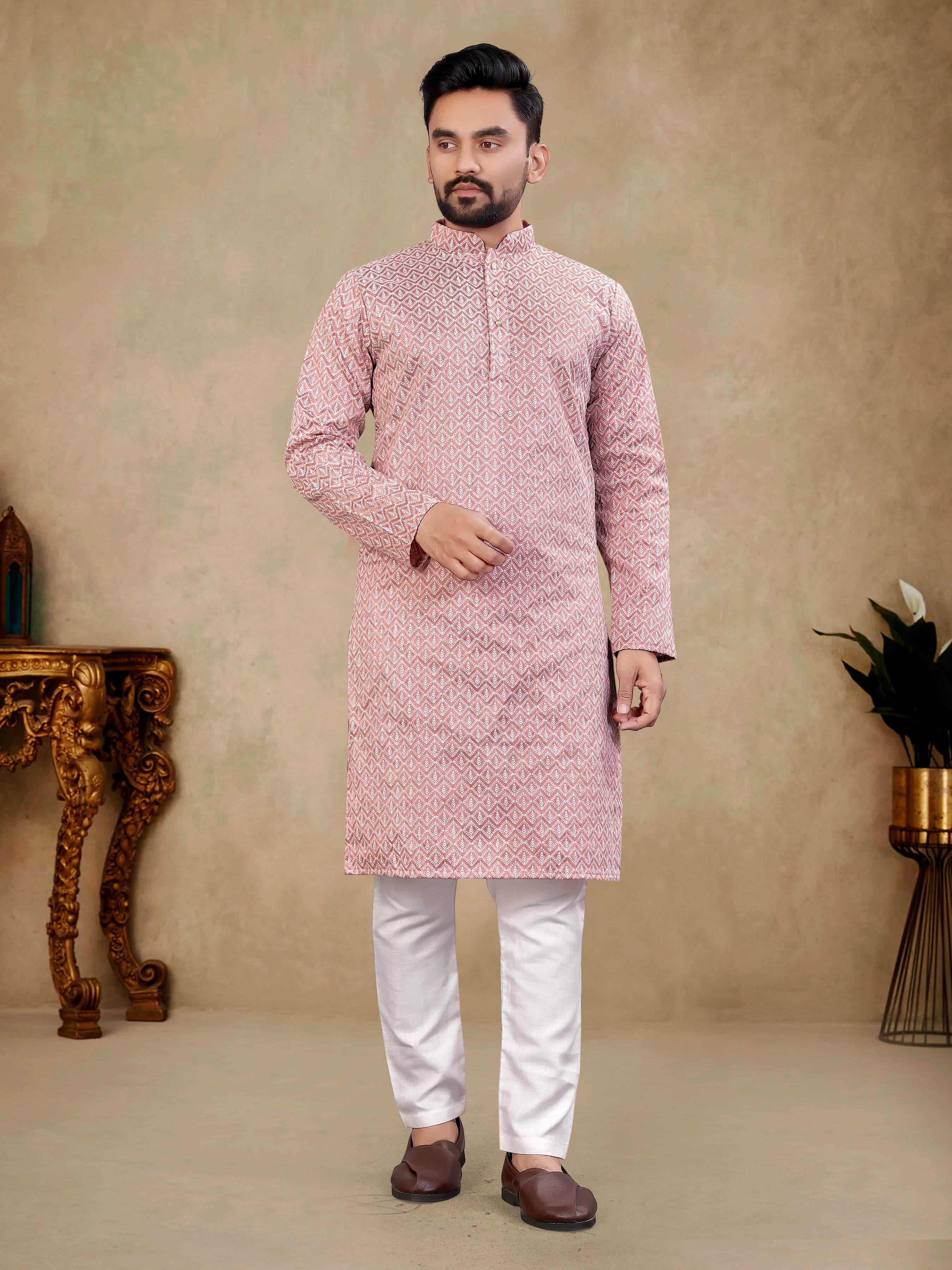 Thai Silk Embroidered Kurta-Stagora - Stagora